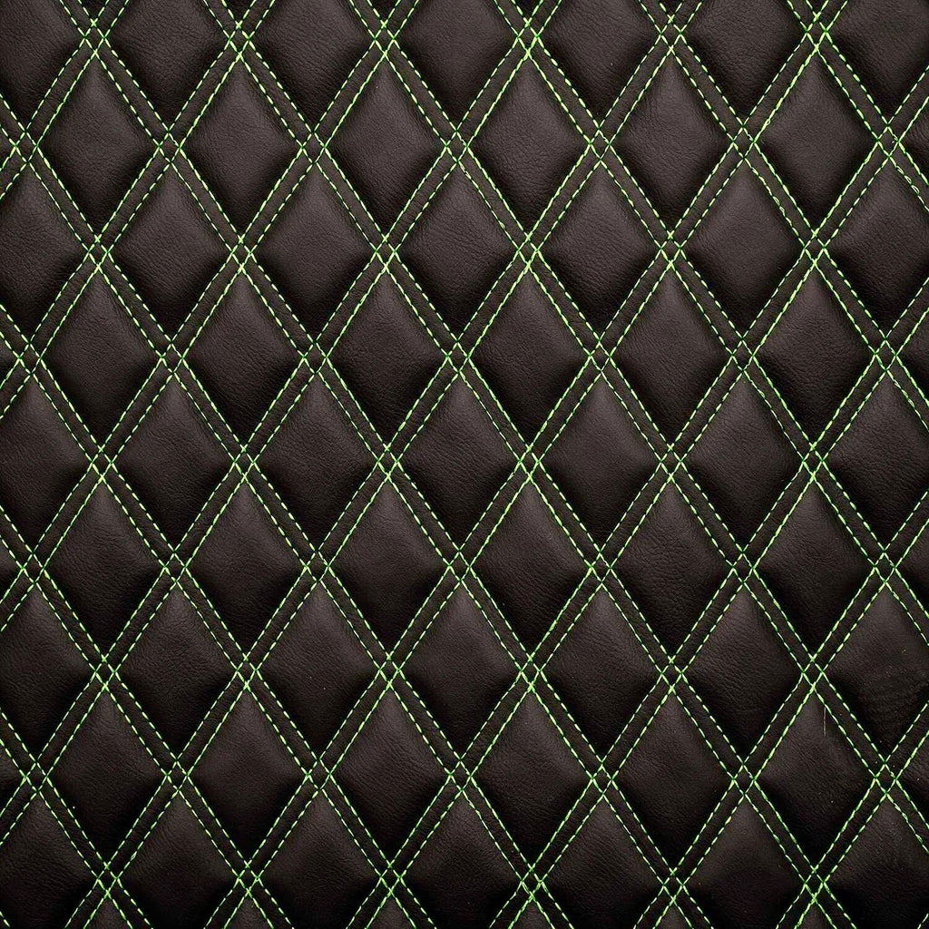 Leather Diamond Stitch Universal Mats With Heavy Duty Rubber Heel Pad