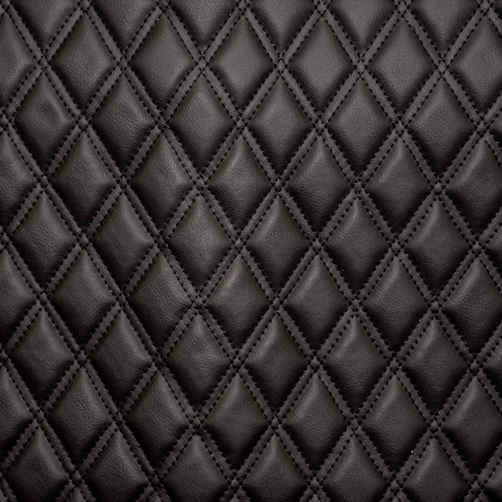 Leather Diamond Stitch Universal Mats With Heavy Duty Rubber Heel Pad